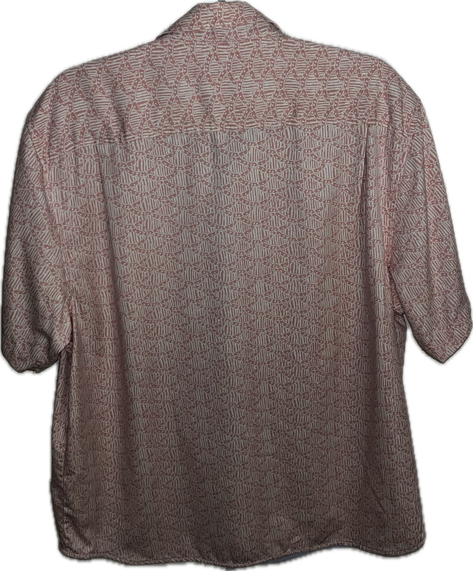 Tommy Bahama Island Zone Short Sleeve Shirt Pink Silk Blend 3