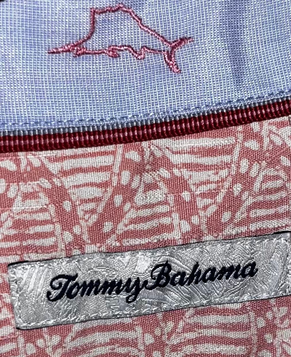 Tommy Bahama Island Zone Short Sleeve Shirt Pink Silk Blend 4