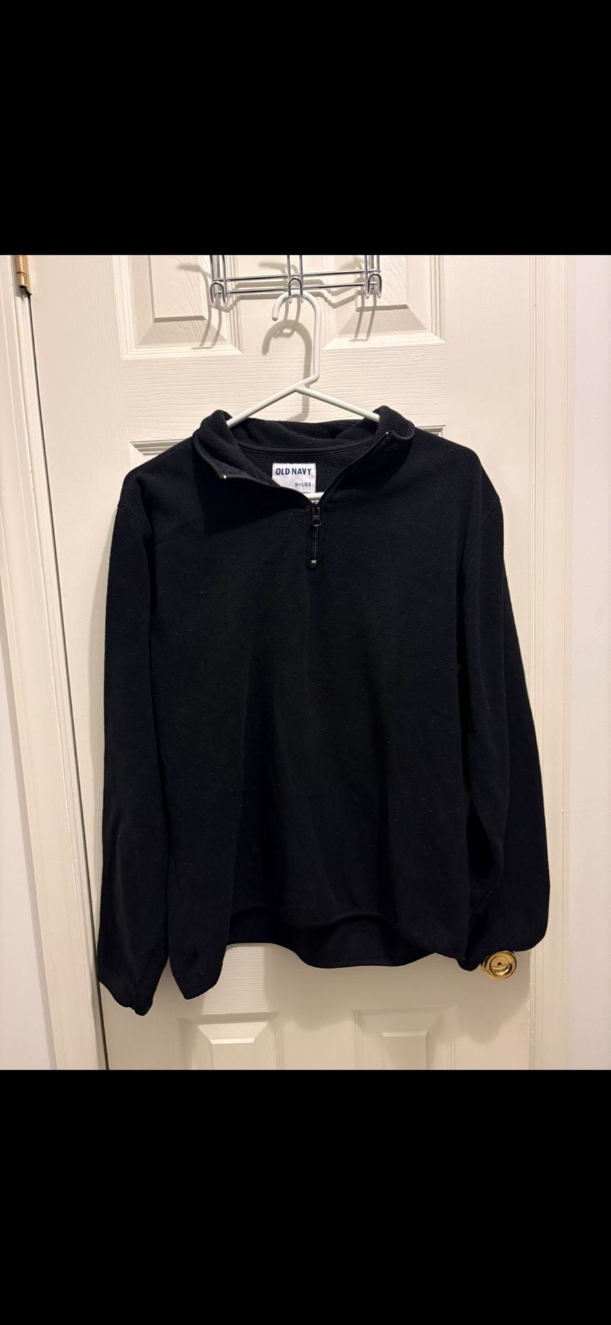 Old Navy Fleece Half Zip Pullover Size L Black 2