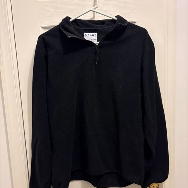 Old Navy Fleece Half Zip Pullover Size L Black