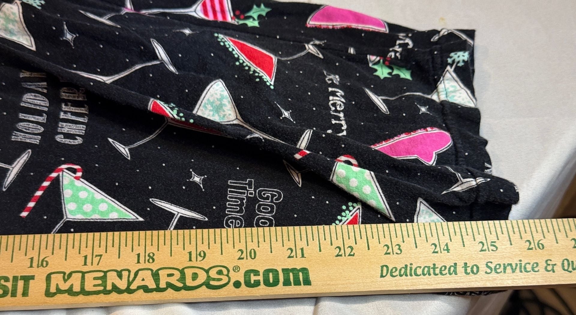 Secret Treasures Pajama Set Size 2X/2XG Holiday Drink Cocktail Print 7
