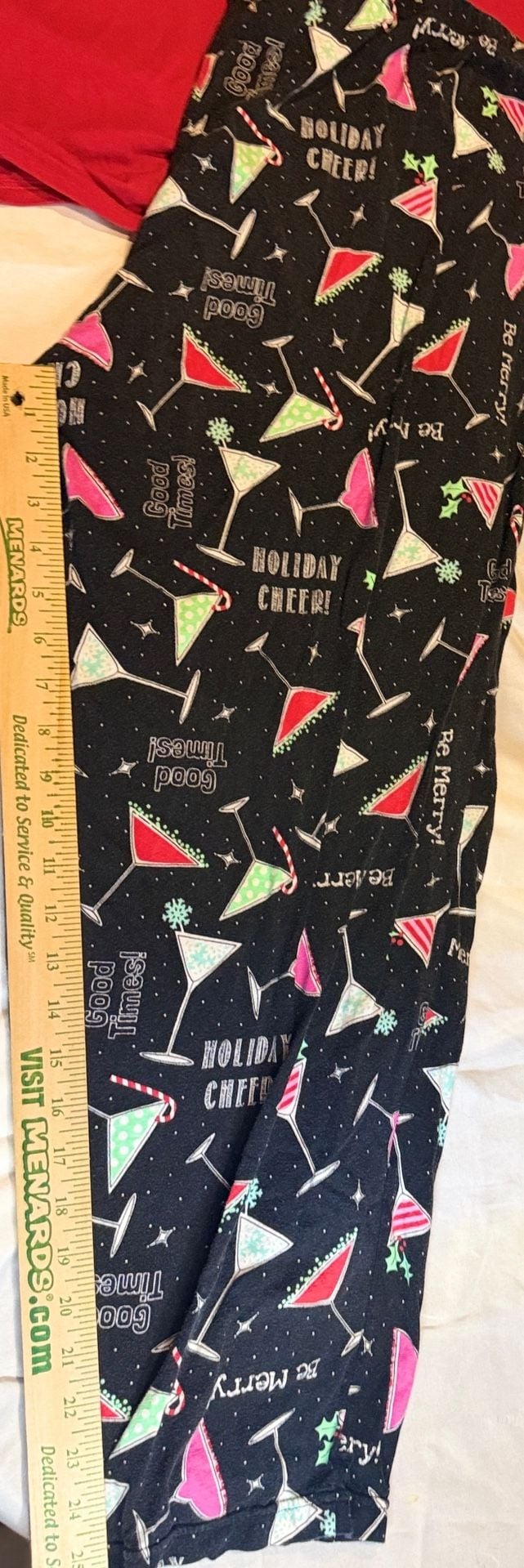 Secret Treasures Pajama Set Size 2X/2XG Holiday Drink Cocktail Print 8