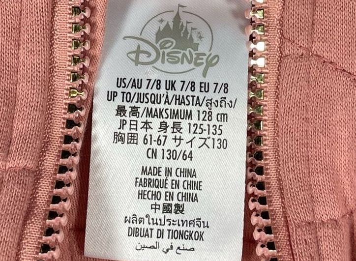 Disney Mickey and Minnie Mouse Quilted Hooded Full Zip Jacket Size 7/8 Pink 8