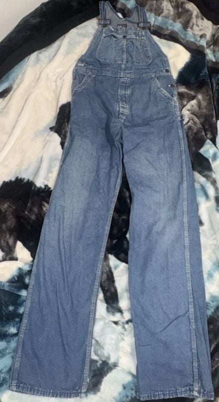 Gap Vintage Denim Overalls Blue Denim Relaxed Fit 5