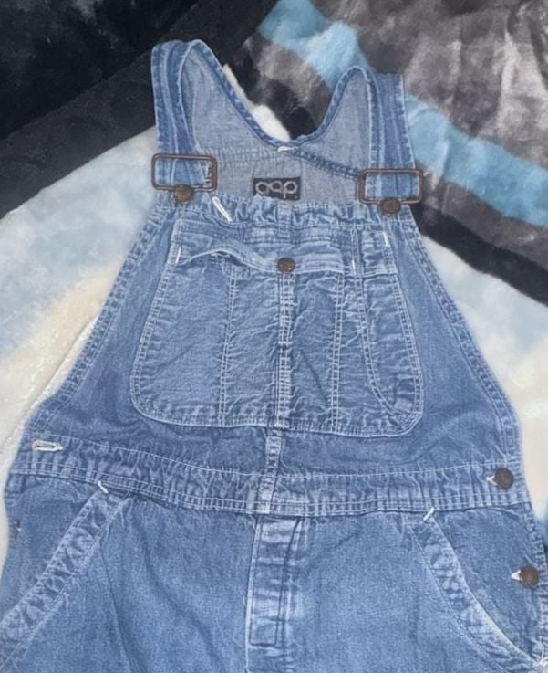 Gap Vintage Denim Overalls Blue Denim Relaxed Fit 3