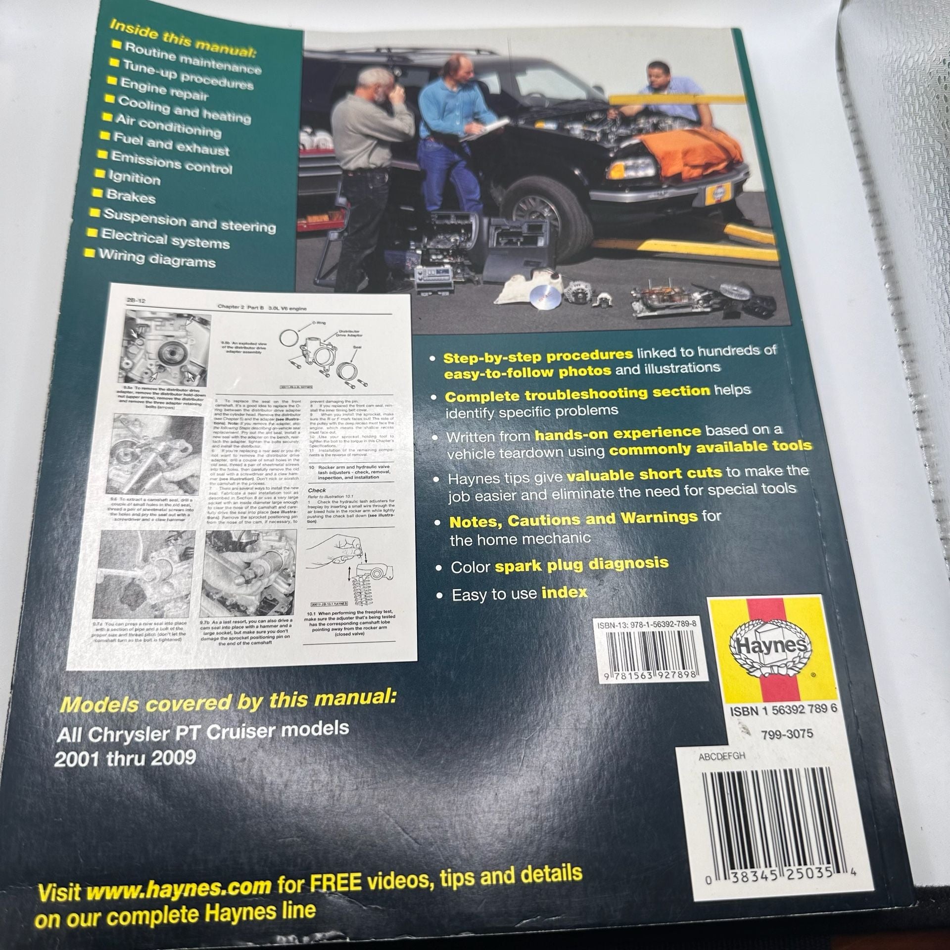 Haynes Chrysler PT Cruiser Repair Manual 2001-2009 All Models #25035 2
