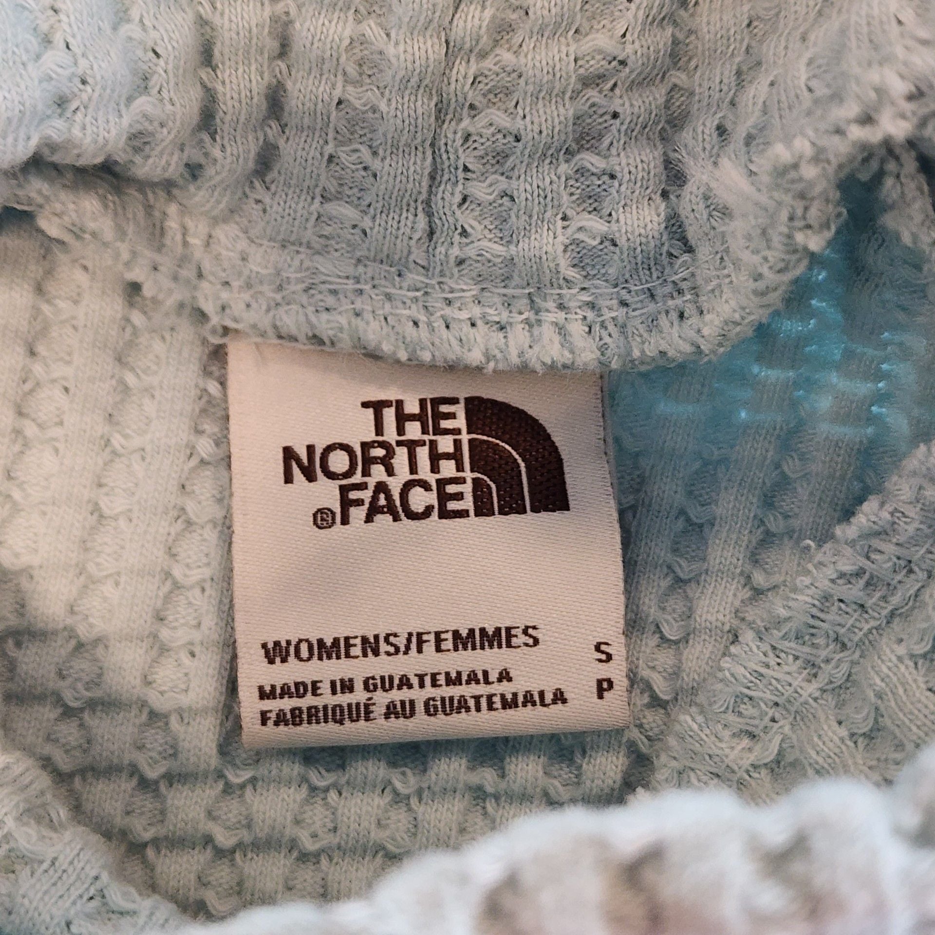 North Face Chabot Waffle Knit Mock Neck Pullover Light Blue Sage Small Gorpcore 7