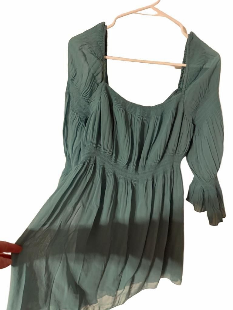 Susan Lucci Dress Size S Green Shirred Mini - 2 available 3