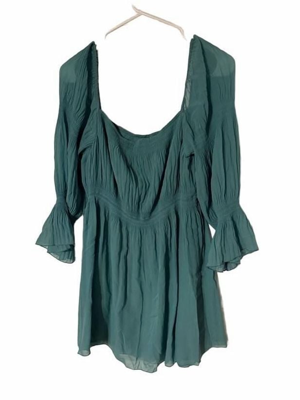 Susan Lucci Dress Size S Green Shirred Mini - 2 available 6