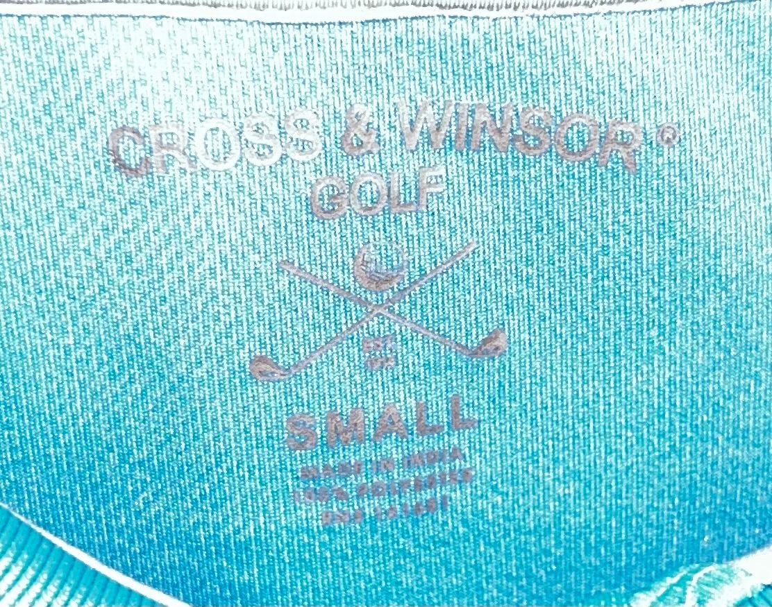 Cross & Windsor Golf Polo Size Small Blue Short Sleeve Performance 4