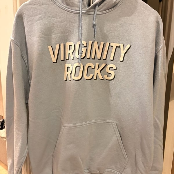 Danny Duncan Virginity Rocks Hoodie Size M Light Blue