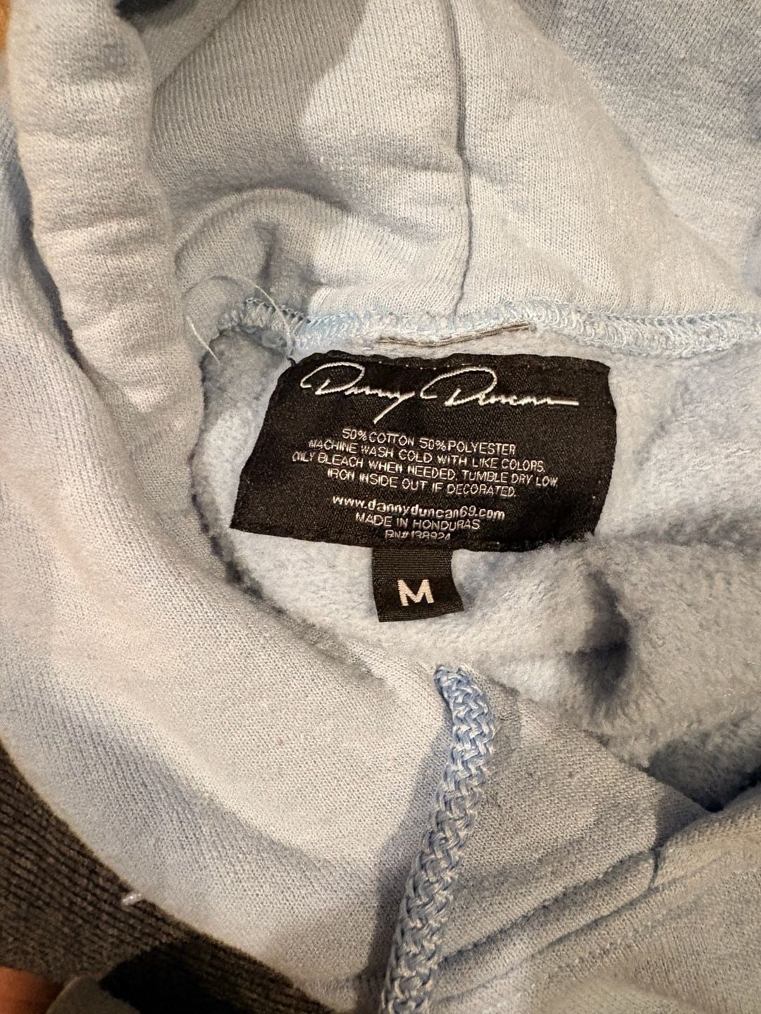 Danny Duncan Virginity Rocks Hoodie Size M Light Blue 4