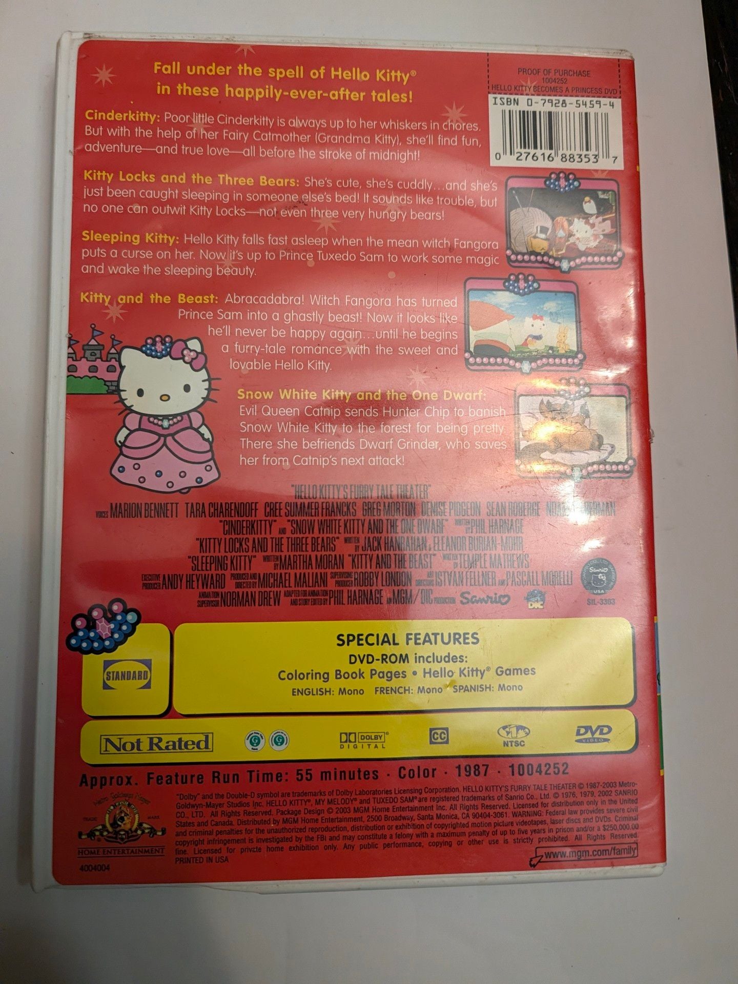 Hello Kitty Becomes A Princess DVD MGM Kids Sanrio 2