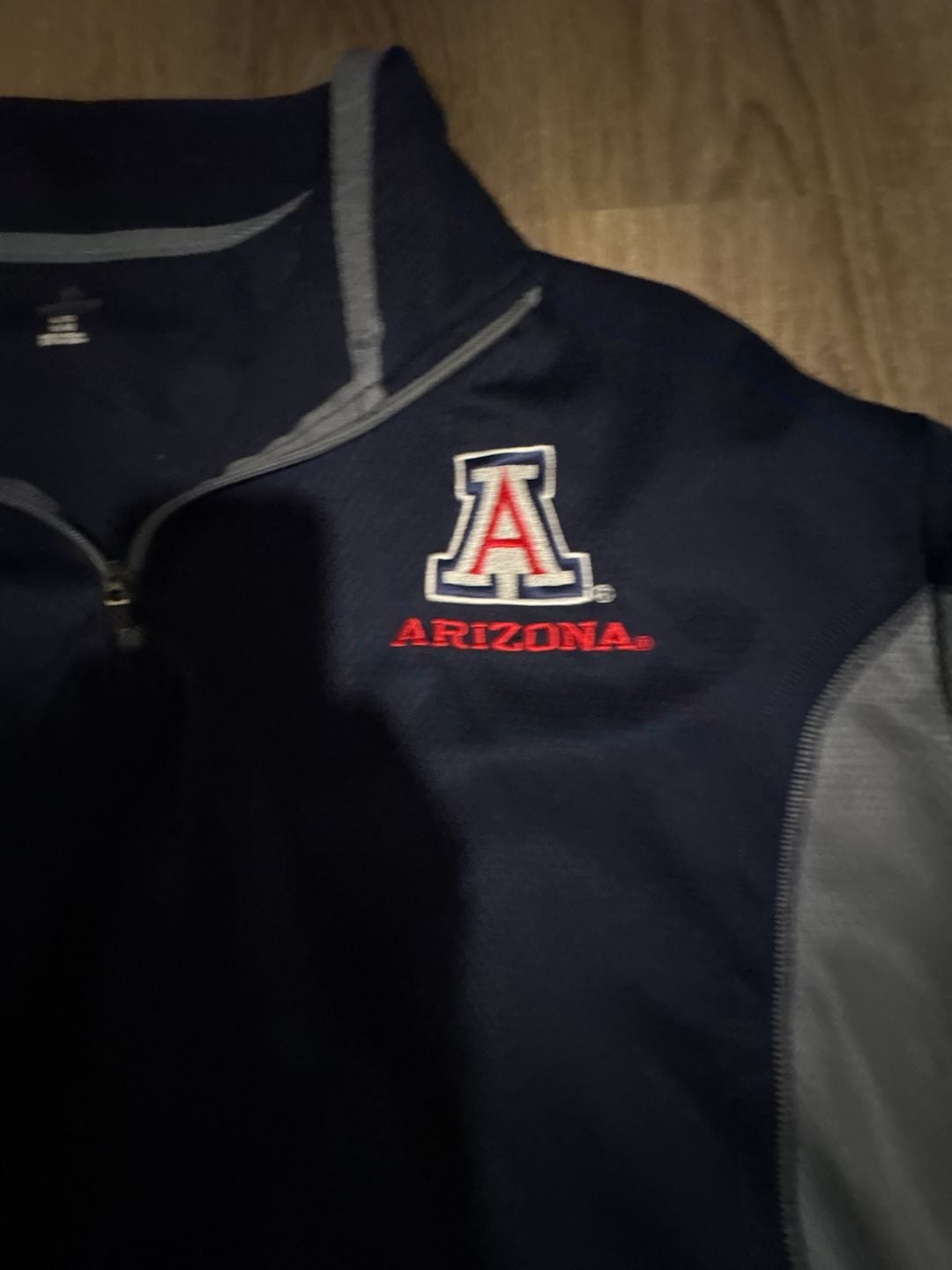 Knights Apparel Mens Large Arizona Wildcats 1/4 Zip Pullover Shirt Long Sleeve 3