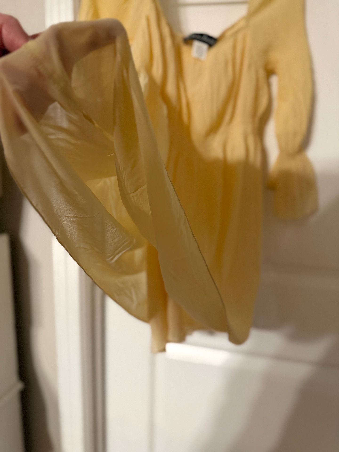 Susan Lucci Dress Size XS Yellow Shirred Mini 4