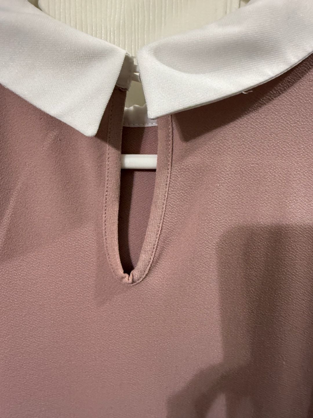 faith and joy Blouse Size L Pink Rhinestone Collar 6
