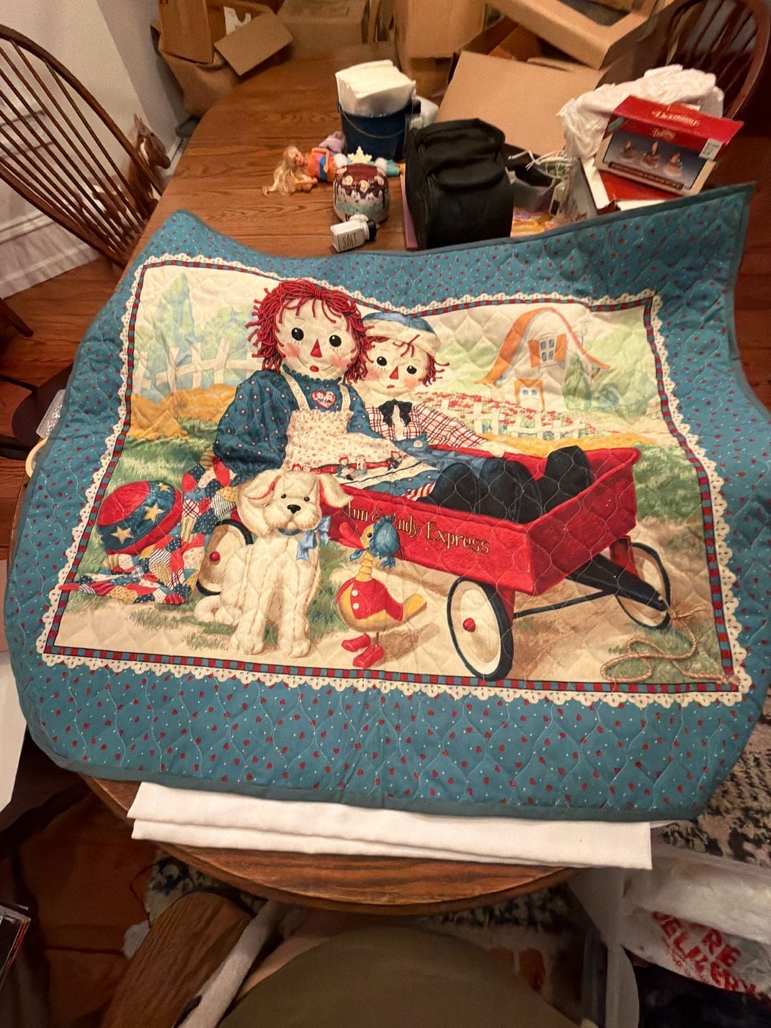 Raggedy Ann & Andy Express Wagon Quilt Blanket Throw 1