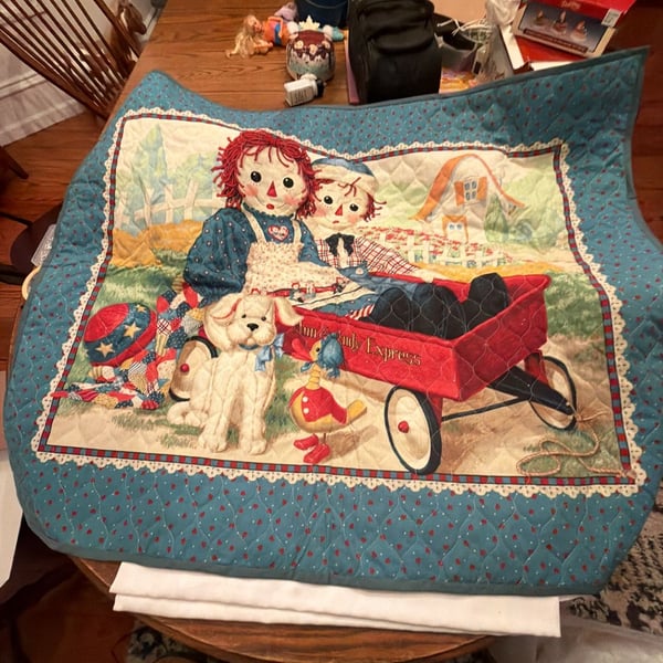 Raggedy Ann & Andy Express Wagon Quilt Blanket Throw