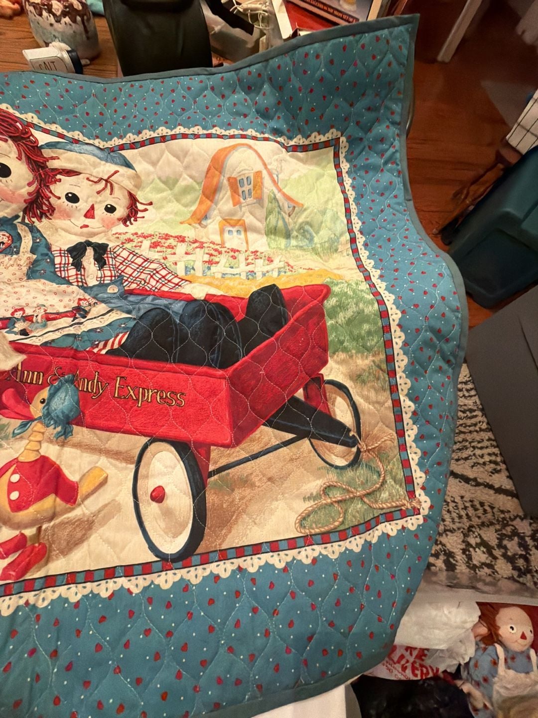 Raggedy Ann & Andy Express Wagon Quilt Blanket Throw 2