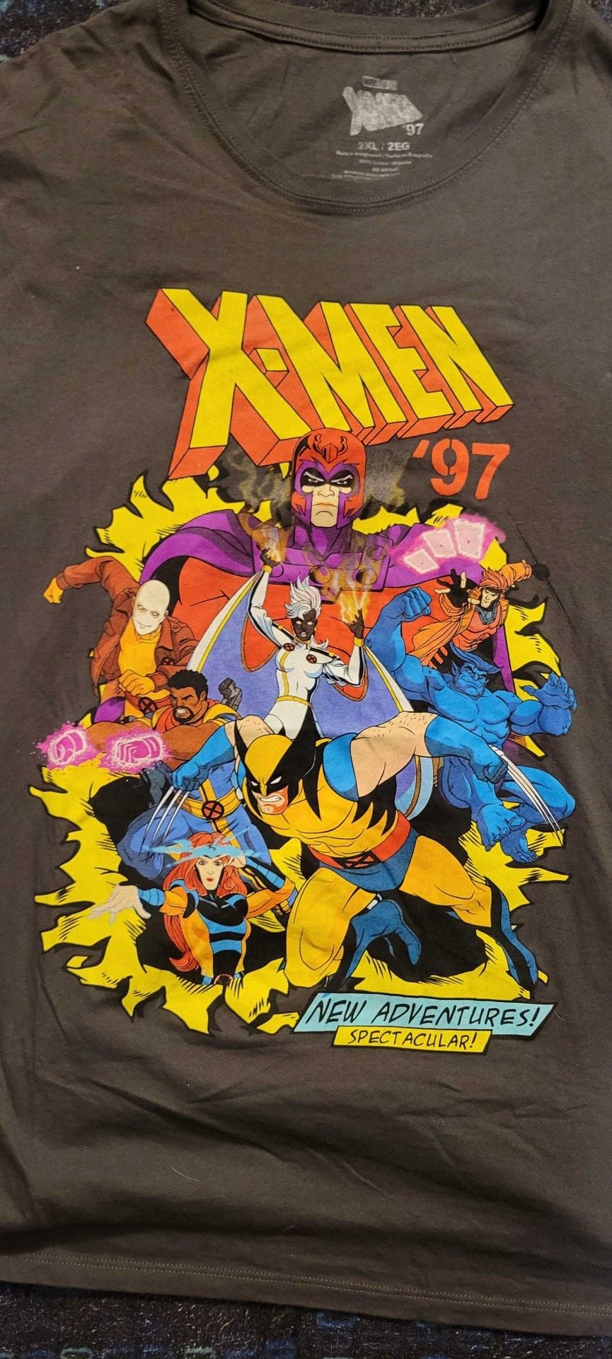Marvel Studios X-Men '97 Graphic T-Shirt Size 2XL Charcoal Gray Team Art 4