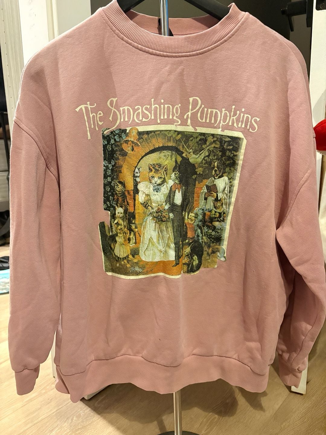 The Smashing Pumpkins Mellon Collie Sweatshirt Size S Pink Graphic Crewneck 2
