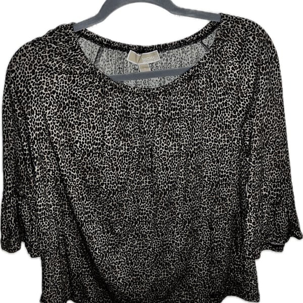Michael Michael Kors Leopard Print Top Size S