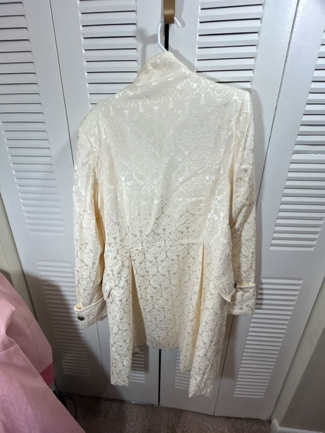 Renaissance Goth Steampunk Victorian Frock Coat Cream – Brocade L/XL Whimsgoth 10