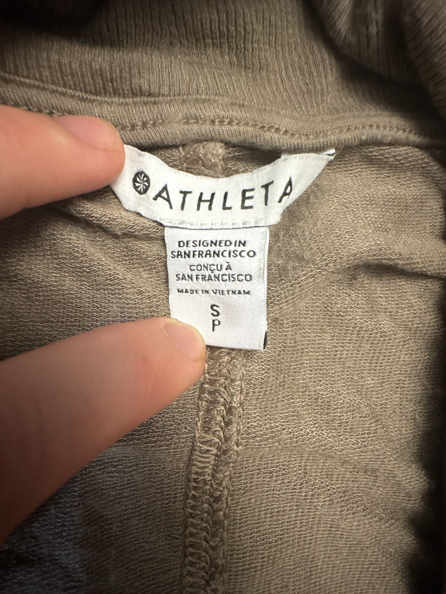 Athleta Taupe Pyrite Pranayama Restore Wrap Open Front Cardigan Size S 4