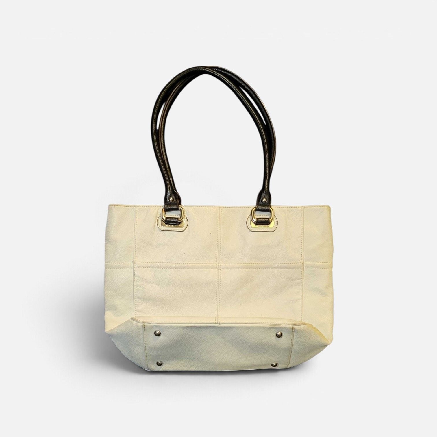 Tignanello Leather Tote Shopper Handbag Cream 3