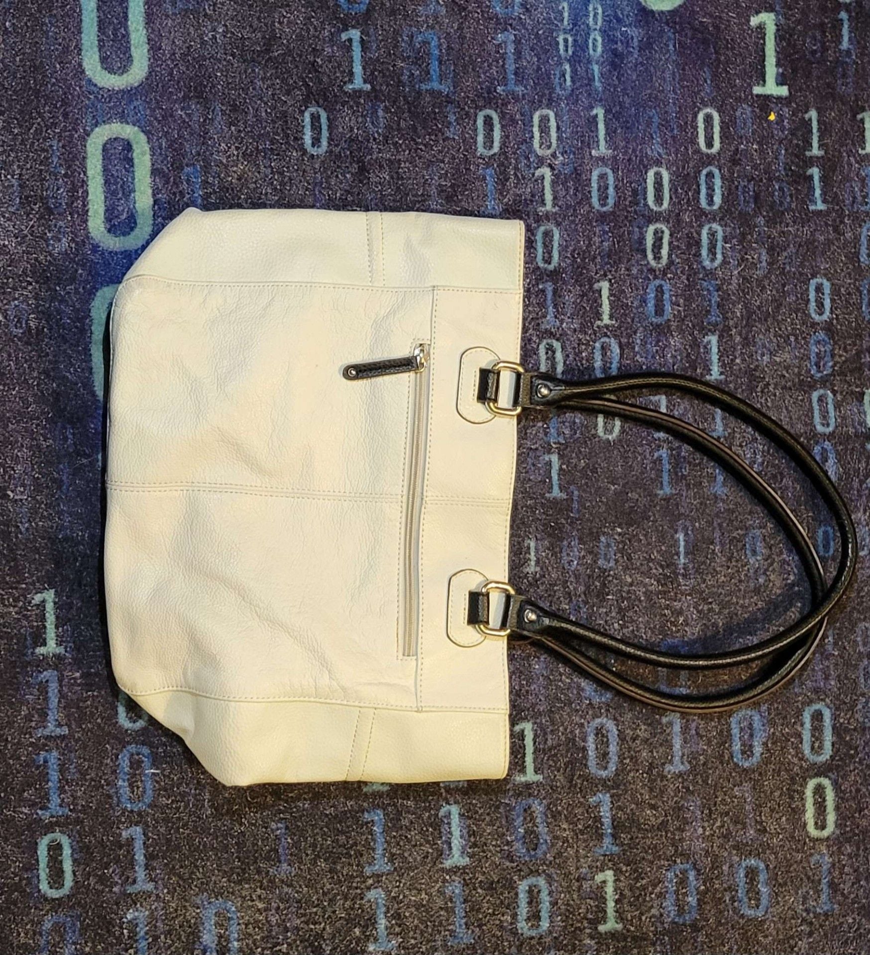 Tignanello Leather Tote Shopper Handbag Cream 5
