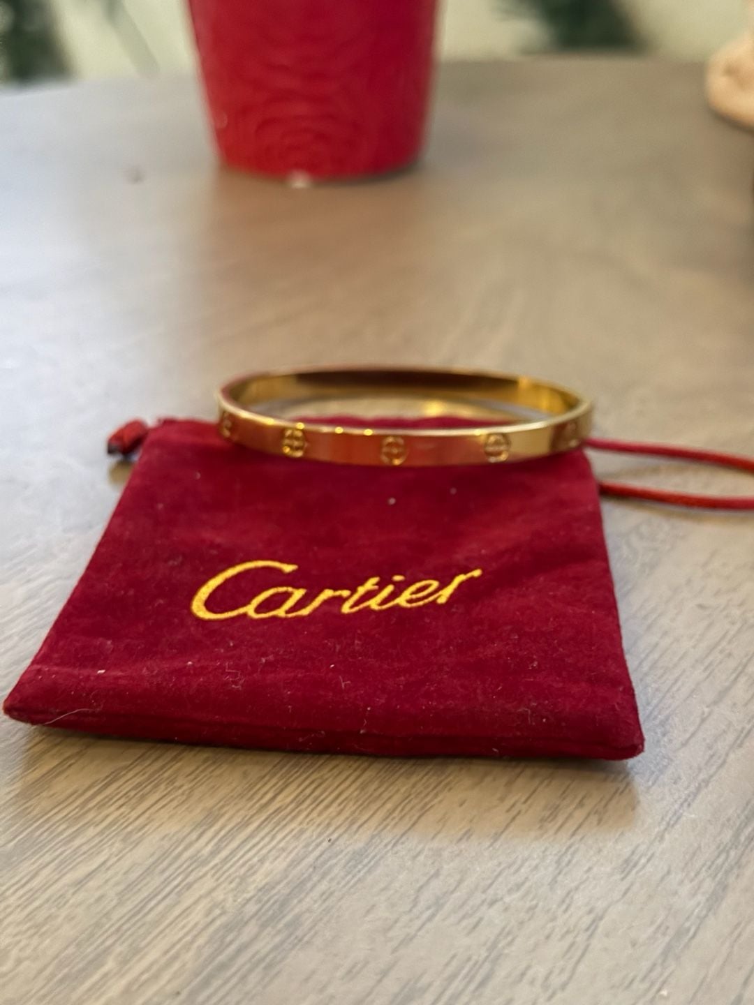 Gold Cartier Styled Designer Bracelet
2
