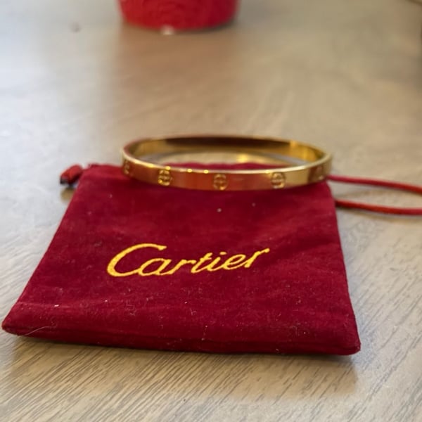 Gold Cartier Styled Designer Bracelet
