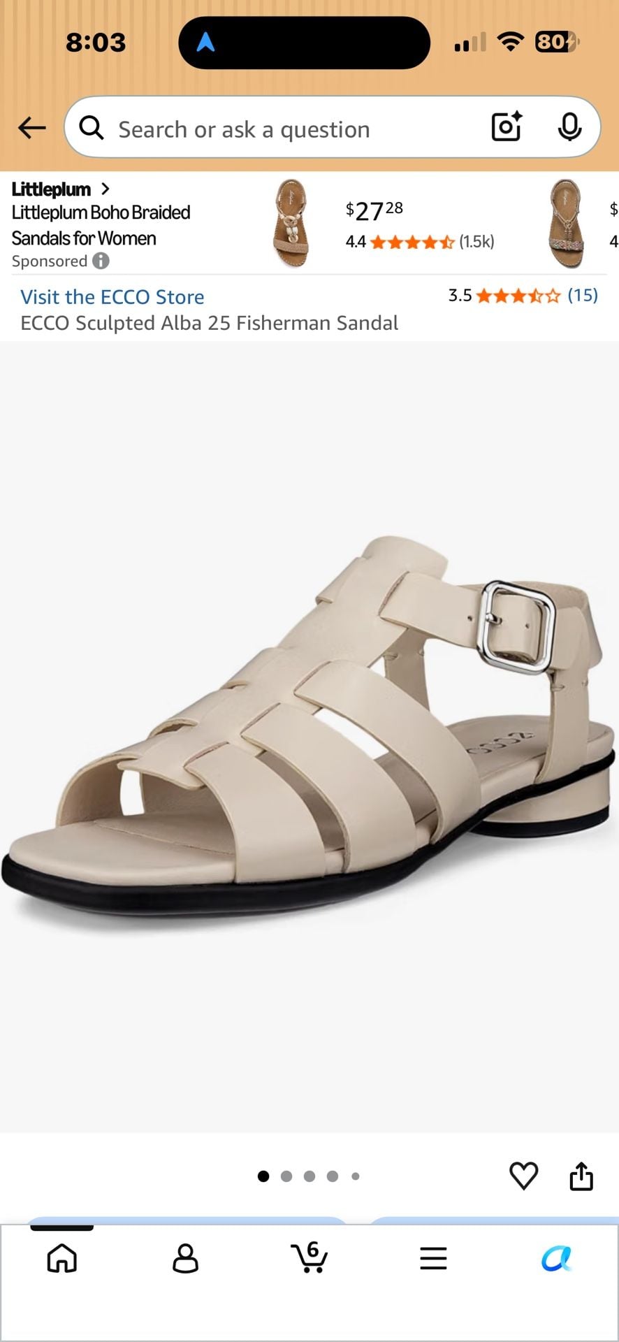ECCO Women's Sculpted Alba 25 Fisherman Sandal, Black, 4-4.5 : : Clothing, Shoes & Accessories 1