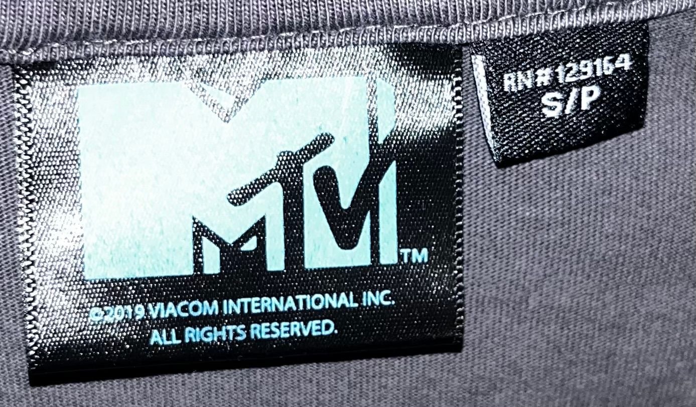 Cotton On MTV Graphic T-Shirt Size S Black Brick Wall Logo 4