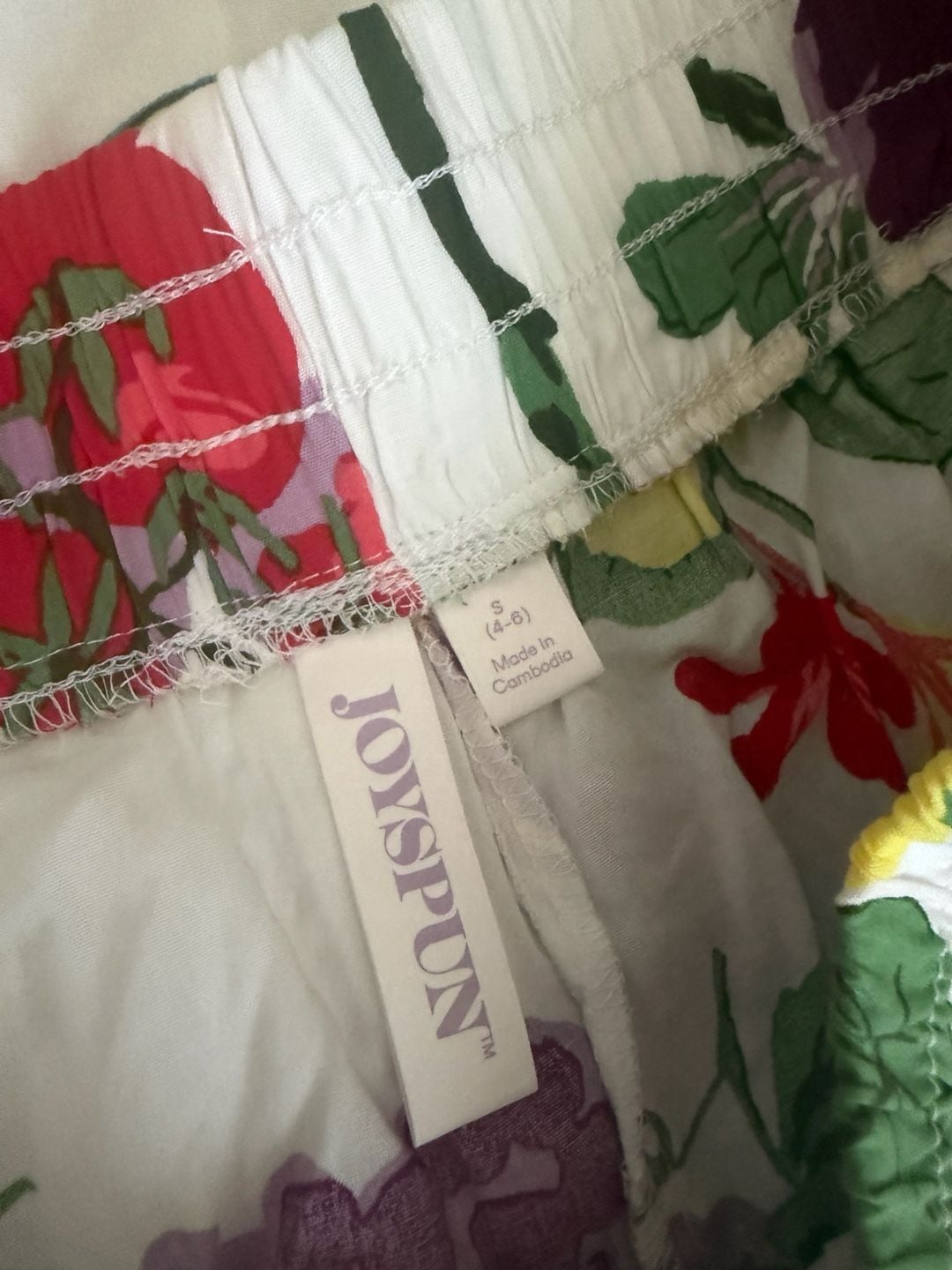 Joyspun Pajama Set Size S (4-6) Woven Notch Collar Top and Boxer Shorts 3