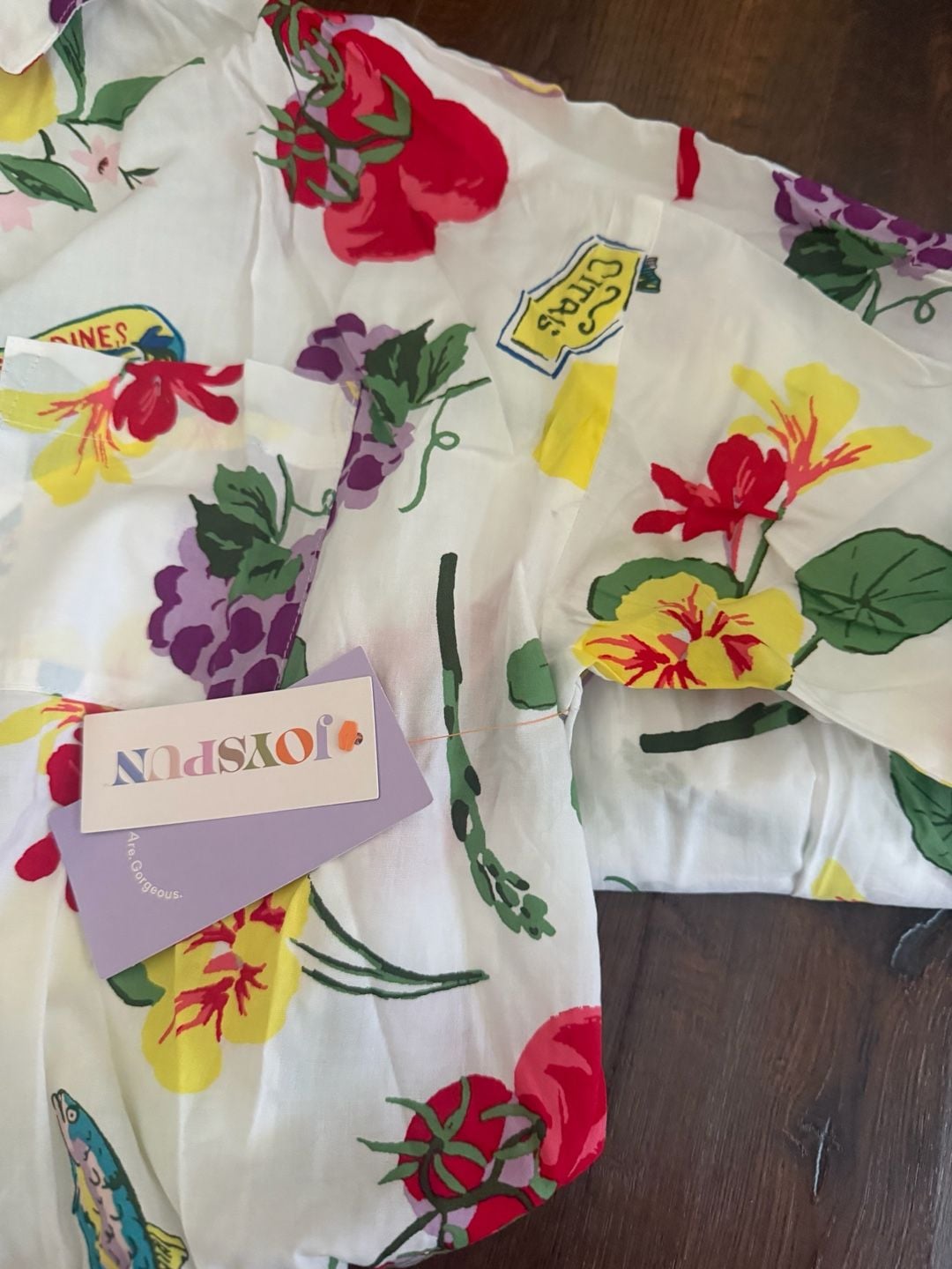 Joyspun Pajama Set Size S (4-6) Woven Notch Collar Top and Boxer Shorts 6