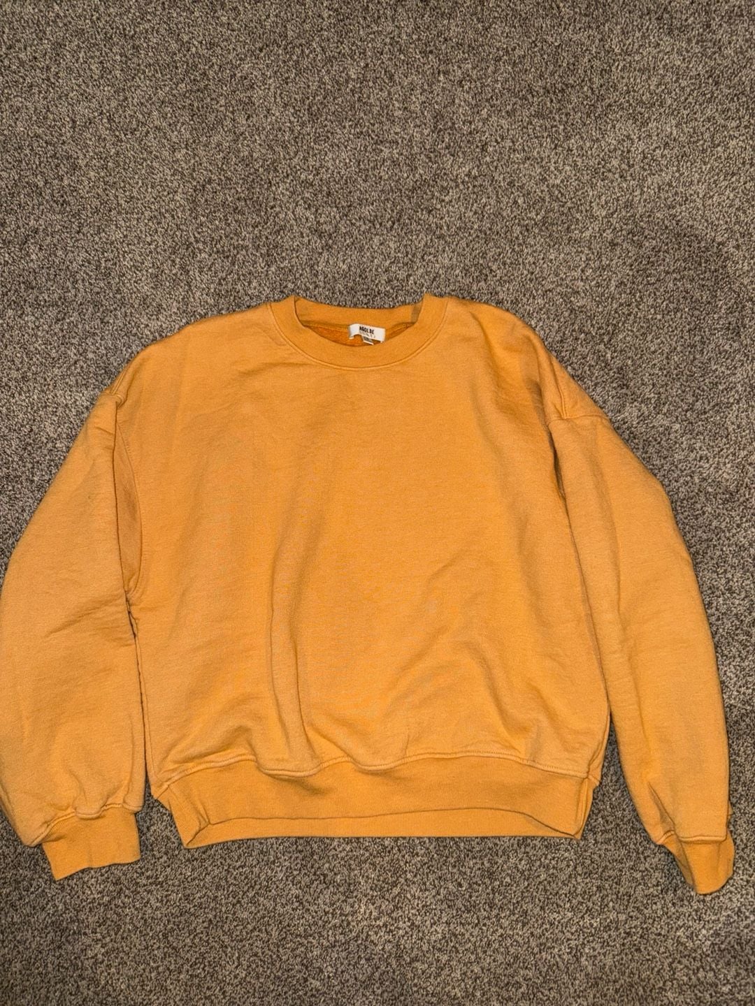AGOLDE Crewneck Sweatshirt Size S Yellow Pullover 2
