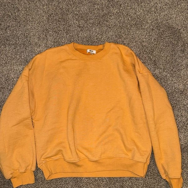 AGOLDE Crewneck Sweatshirt Size S Yellow Pullover