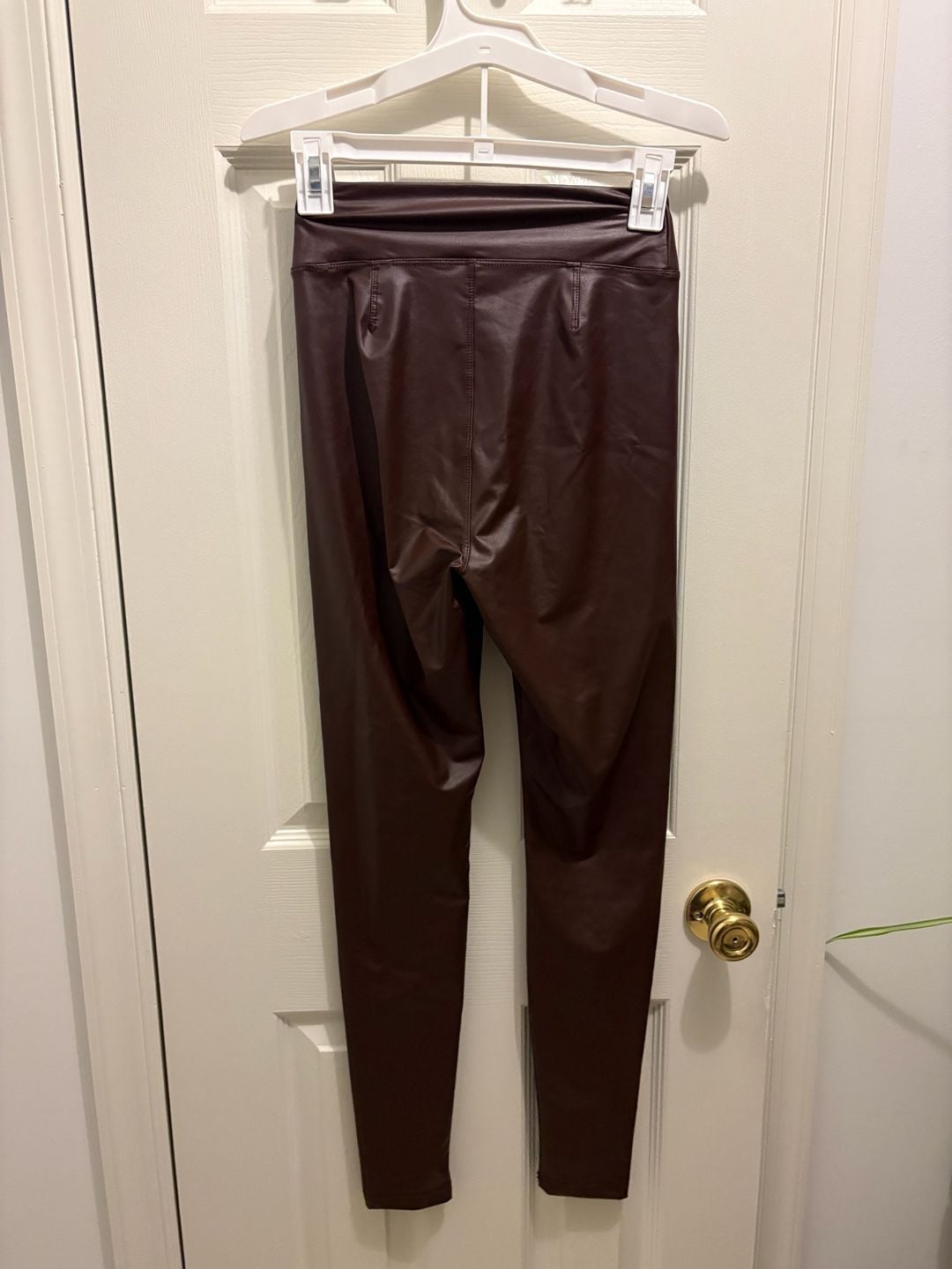 OFFLINE by Aerie Leggings Size S Brown Real Luxe Coated Faux Leather 3