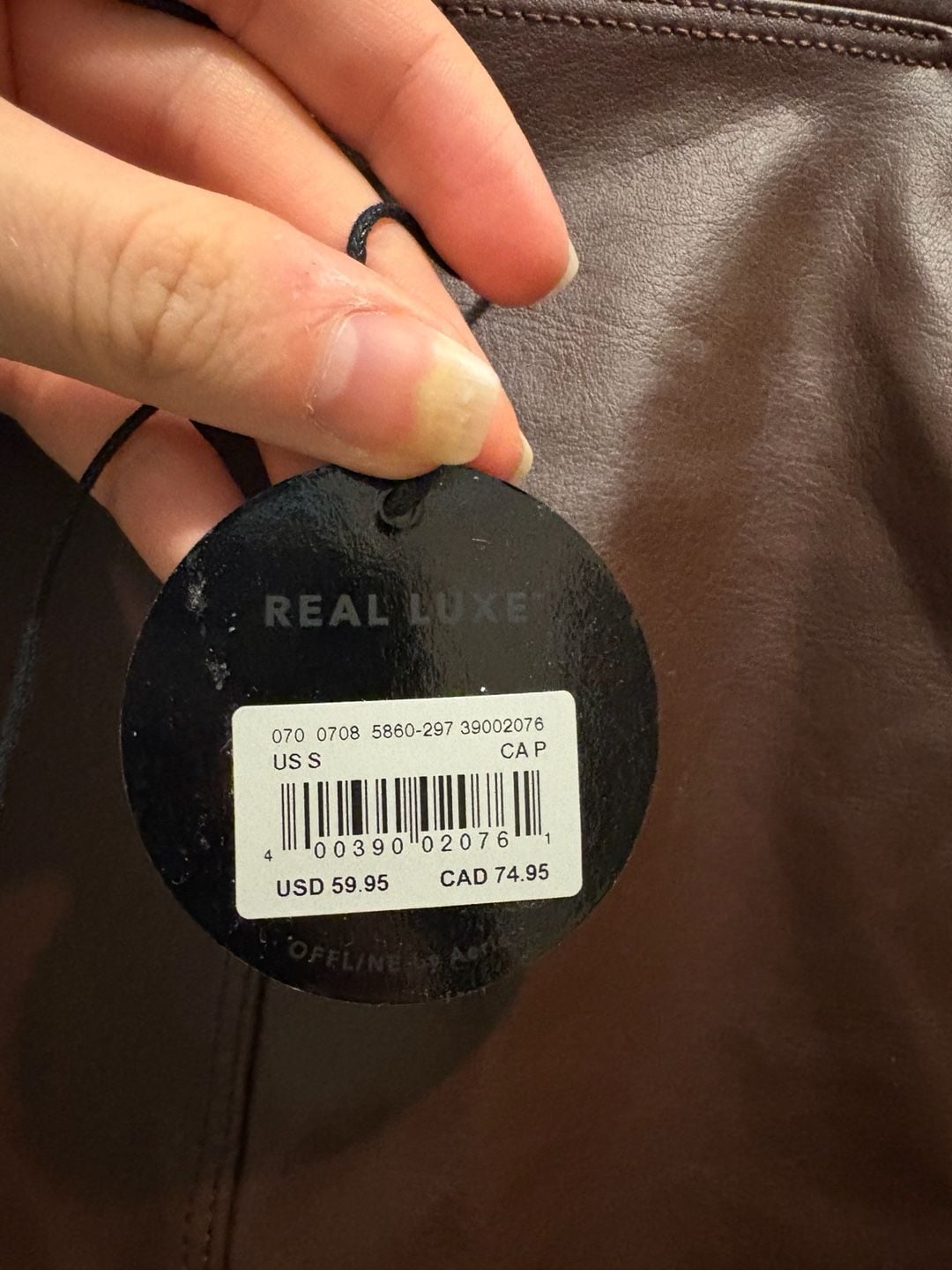 OFFLINE by Aerie Leggings Size S Brown Real Luxe Coated Faux Leather 5