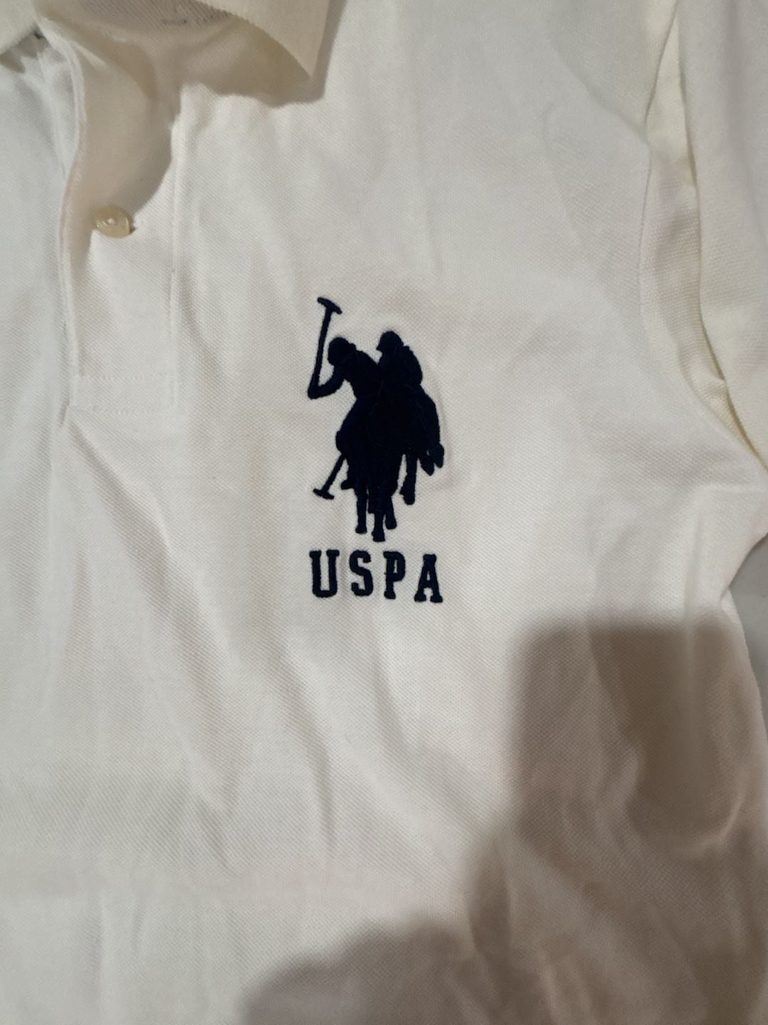 U.S. Polo Assn. Polo Shirt Size S White Short Sleeve Big Pony #3 Cotton 3