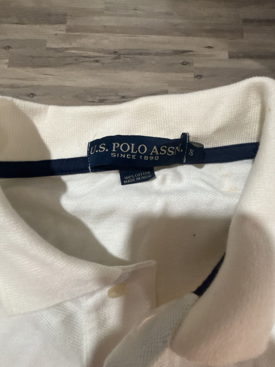 U.S. Polo Assn. Polo Shirt Size S White Short Sleeve Big Pony #3 Cotton 5
