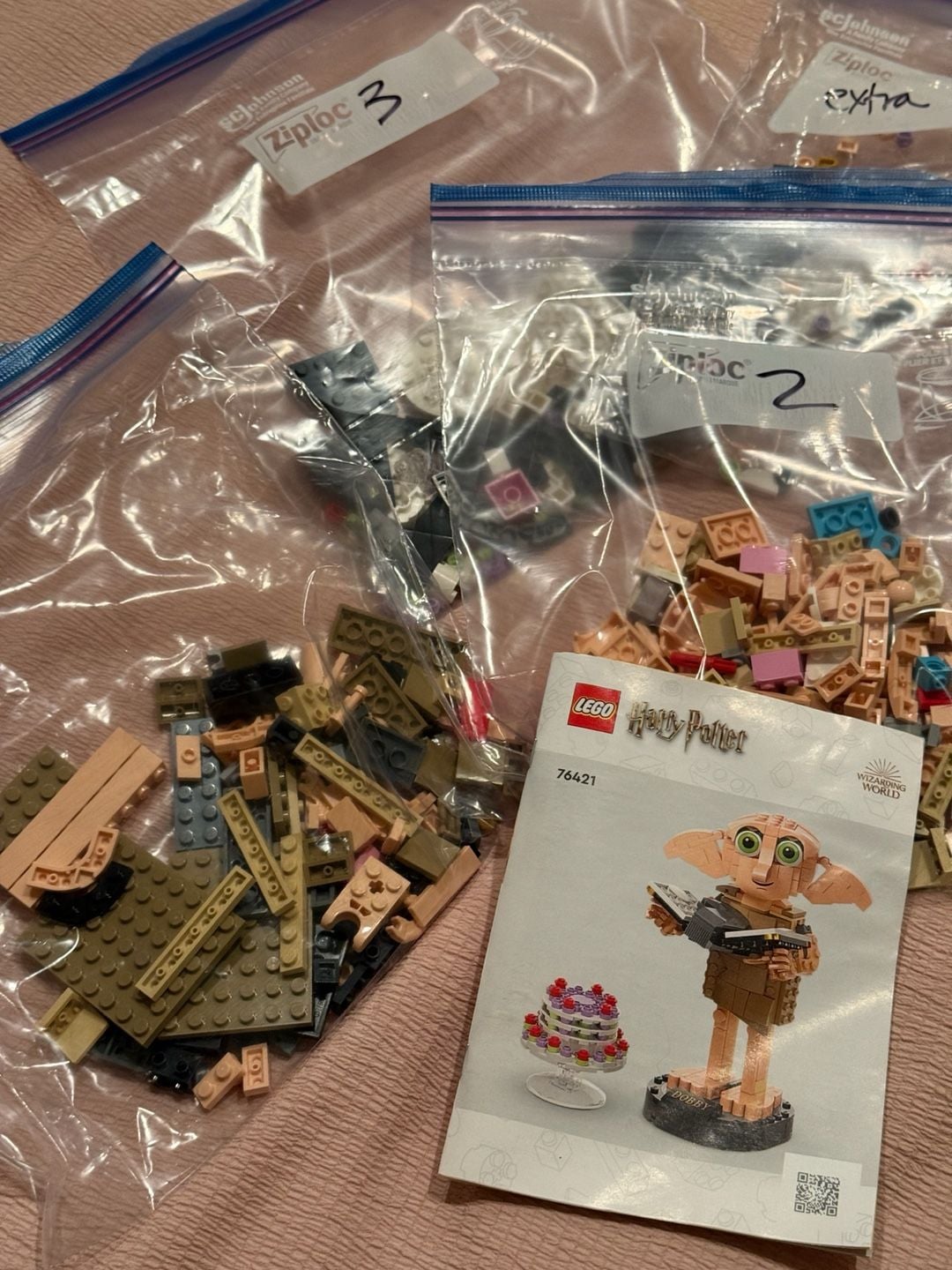 LEGO Harry Potter Dobby The House-Elf Set 76421 W/ Manual, Sorted 100% complete 1