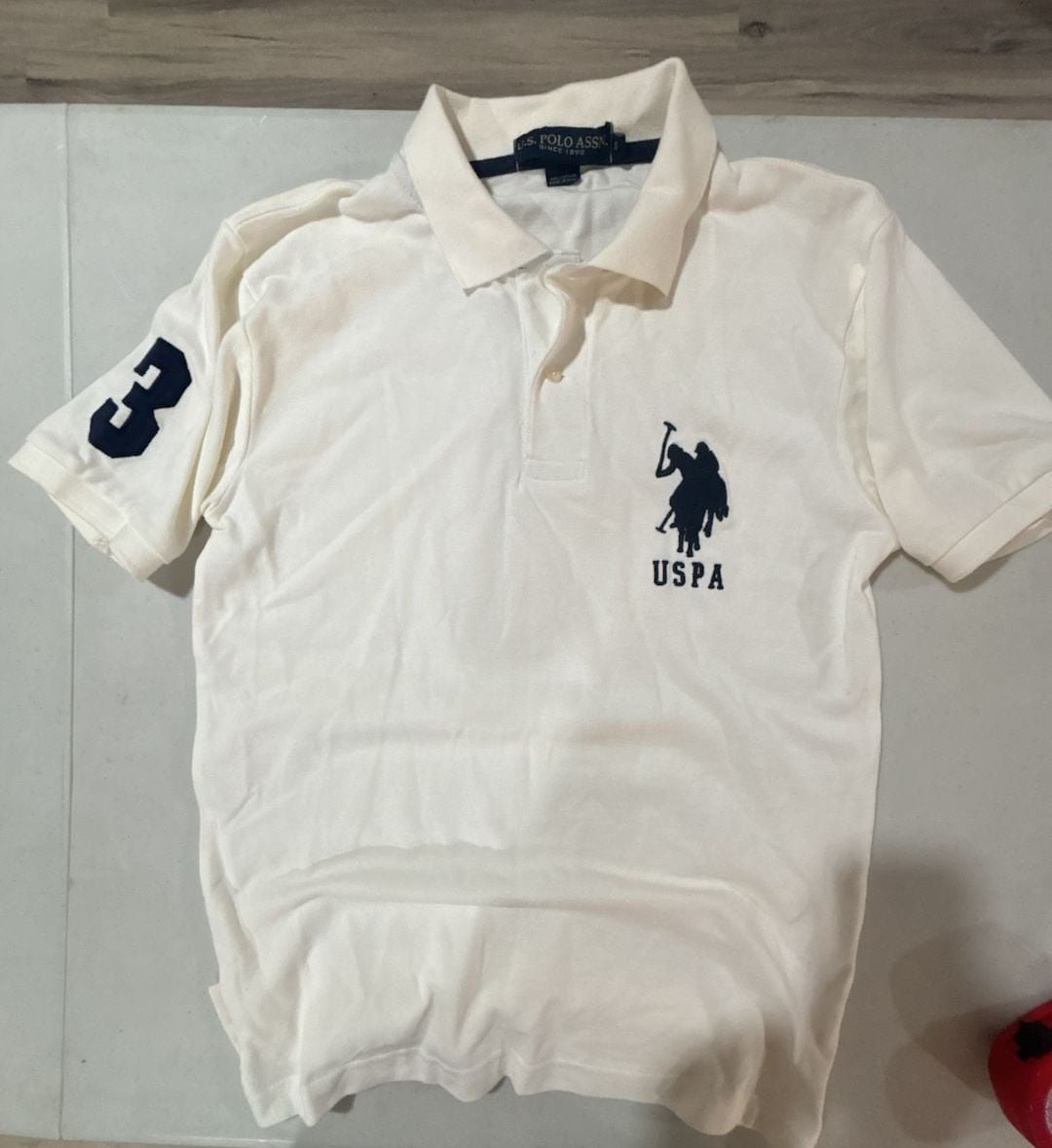 U.S. Polo Assn. Polo Shirt Size S White Short Sleeve Big Pony #3 Cotton 2