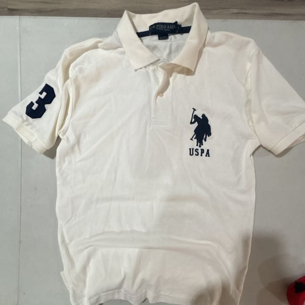 U.S. Polo Assn. Polo Shirt Size S White Short Sleeve Big Pony #3 Cotton