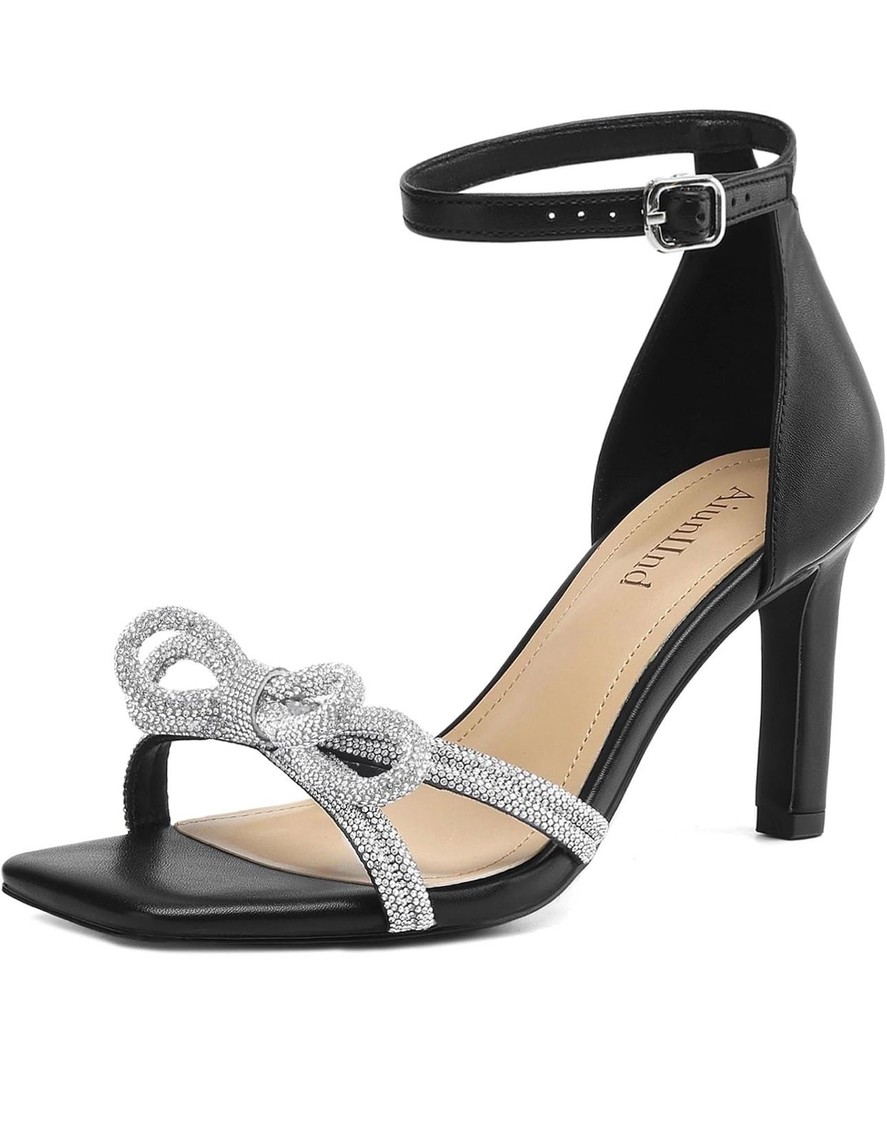 Women's Sandals Square Open Toe Kitten Heels Strappy Ankle Strap Heeled Sandals for Women Comfy Weddings Shoes, Gold, 8.5: Buy Online at Best Price in UAE - 2
