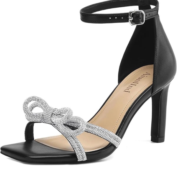 Women's Sandals Square Open Toe Kitten Heels Strappy Ankle Strap Heeled Sandals for Women Comfy Weddings Shoes, Gold, 8.5: Buy Online at Best Price in UAE -