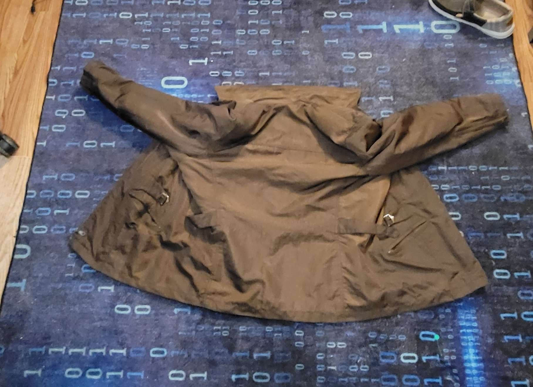 Liz Claiborne Jacket Size 6 Brown Quilted Lined Zip Utility 12