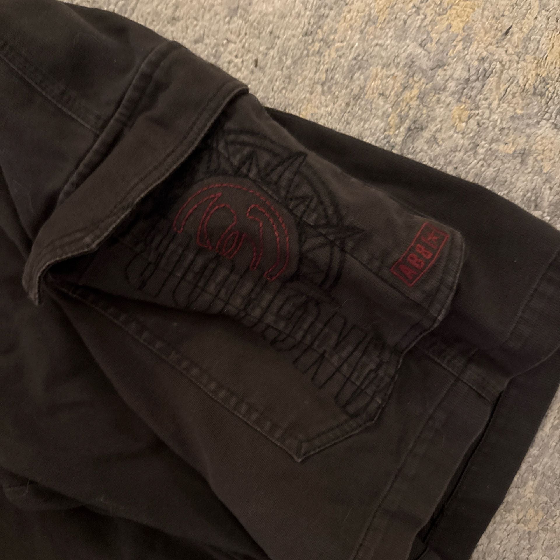 Vintage Y2K Anchor Blue Cargo Shorts Size 36 Brown Utility Skater Streetwear 6