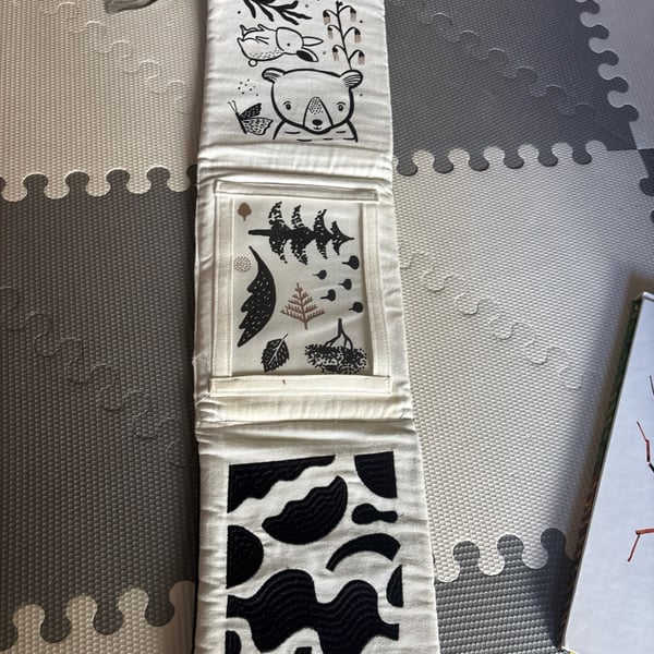 Wee Gallery Woodland Activity Pad Soft Book Black White